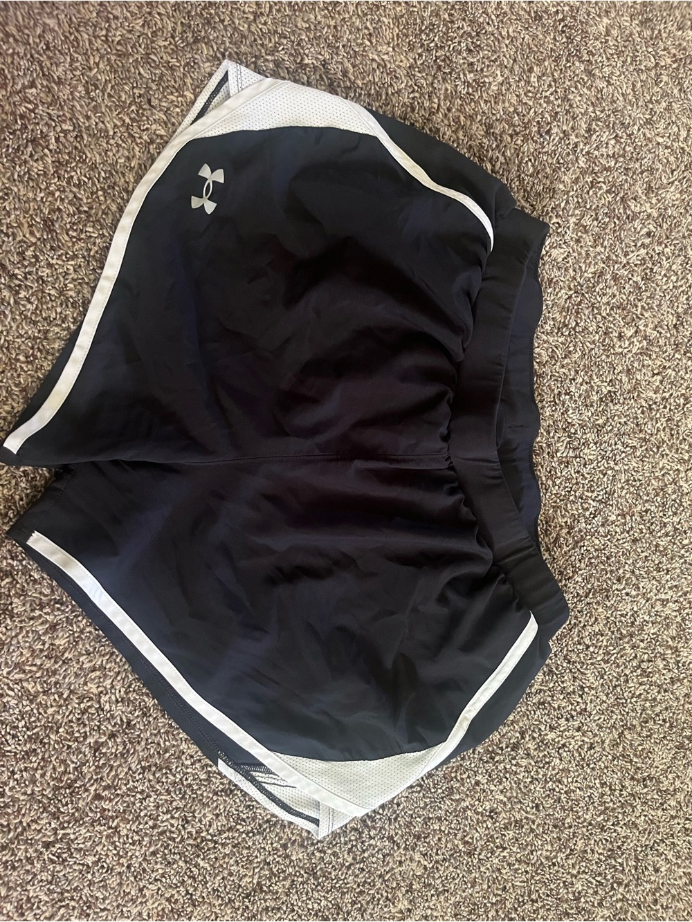 Under Armour Black and White Women's Athletic Shorts